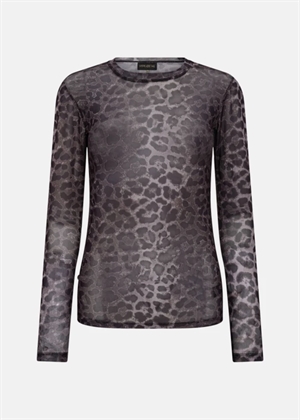 Hype The Detail mesh bluse Leopard Print